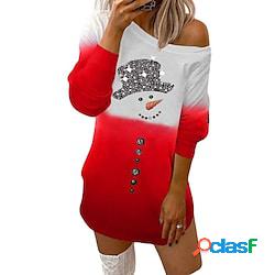 delle donne di natale t shirt vestito tee vestito vestito a