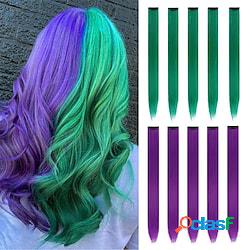 estensioni dei capelli colorati 10 pezzi clip colorate nelle