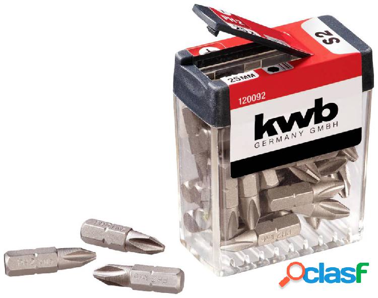 kwb 120092 Inserto a Croce PH 2 Acciaio 25 pz.