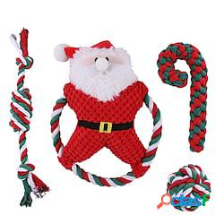 pet natale corda di cotone set di giocattoli forniture per