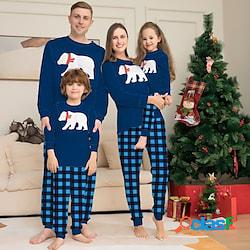 pigiama natalizio brutta famiglia animale plaid casa