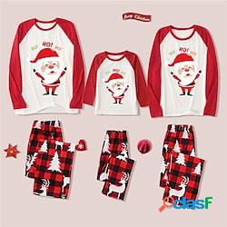 pigiama natalizio in famiglia brutto plaid babbo natale