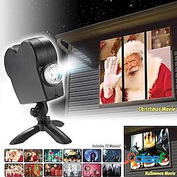 proiettore per finestre di natale proiezione olografica 12