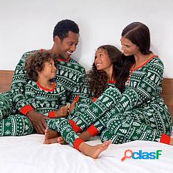 set famiglia pigiama grafico albero di natale motivo