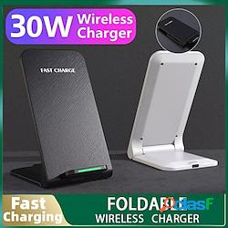 30w caricabatterie wireless stand pad per iphone 14 13 12