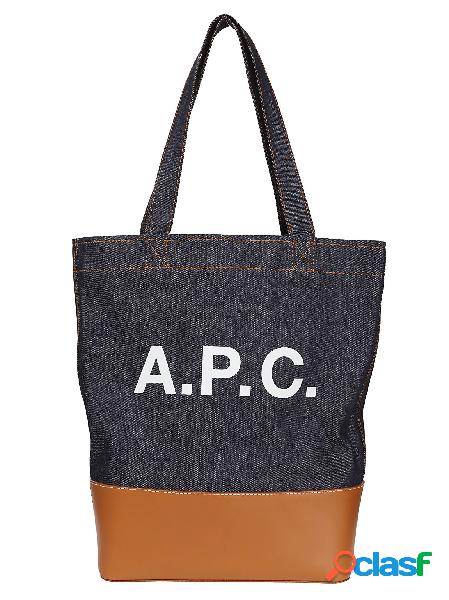 A.P.C. BORSA SHOPPING DONNA CODDPM61444CAF COTONE BLU