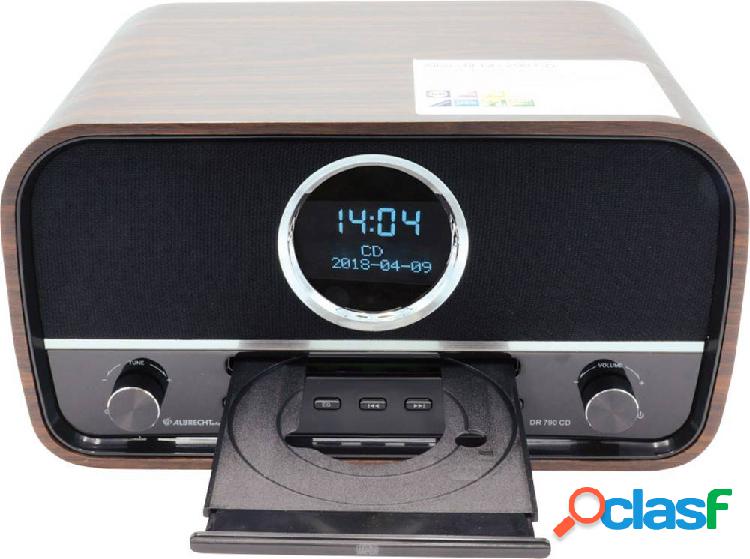 Albrecht DR 790 Radio CD DAB+, FM AUX, Bluetooth, CD Marrone