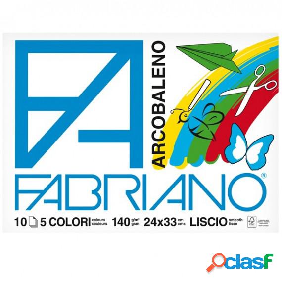 Album Arcobaleno - 24x33cm - 10 fogli - 140gr - 5 colori -