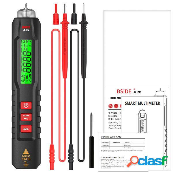 BSIDE Digital Smart Multimetri A3X Pen Tipo Tester Voltmetro