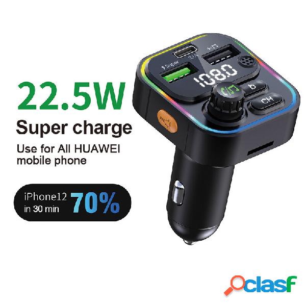 Bakeey 22.5W 2 Usb-As + Porta PD FM Bluetooth Trasmettitore