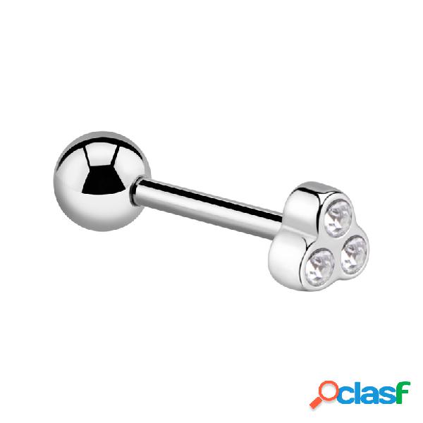 Barbell con accessorio e brillantino Acciaio chirurgico 316L