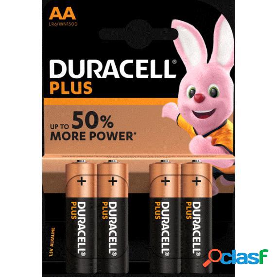 Batterie Duracell Aa Plus Alcaline 4 Stilo Aa 50 More Power