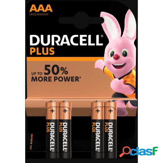 Batterie Duracell Aaa Plus Alcaline 4 Mini Stilo Aaa 50 More