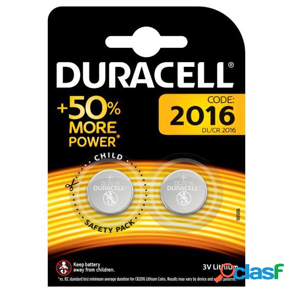 Batterie Duracell Cr2016 Confezione 2Pz Dl2016 1X 3V Dl2016