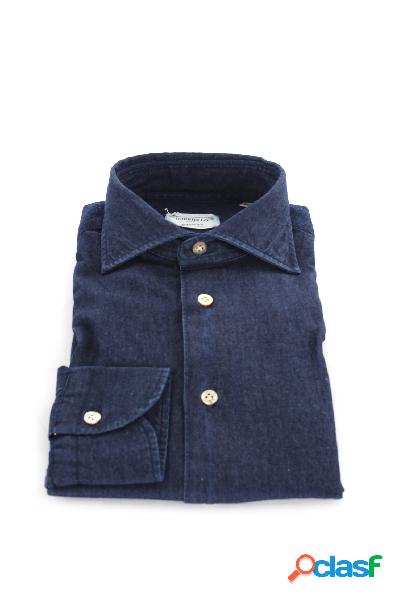 Borriello Camicie Denim Uomo Blu