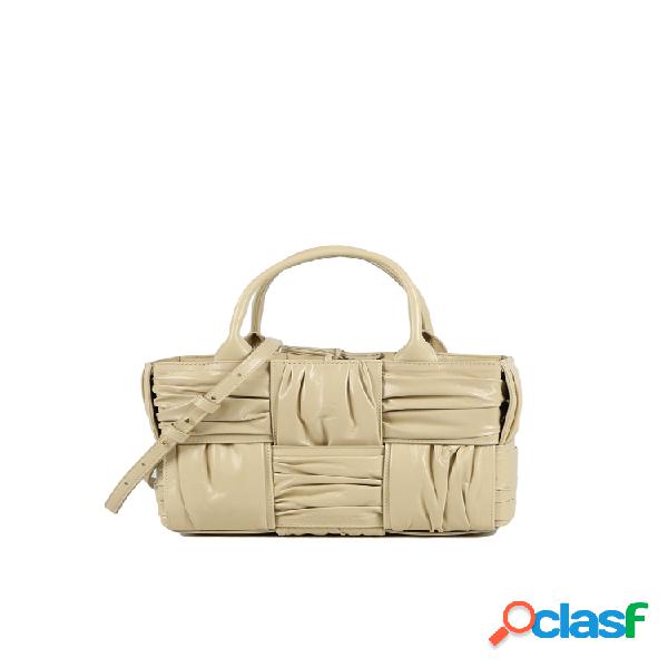 Borsa tote arco in pelle