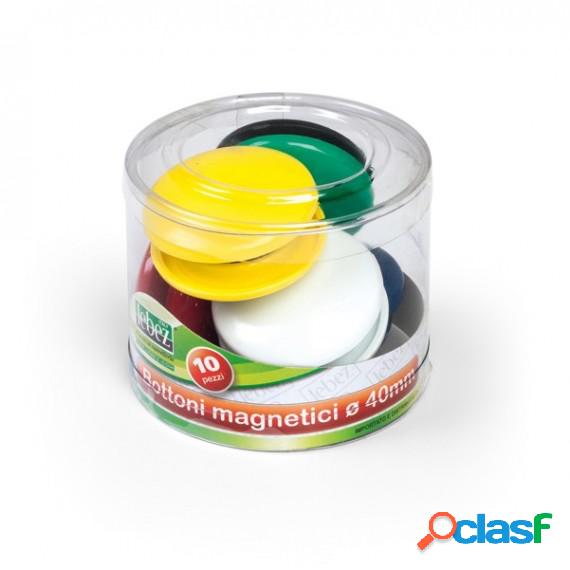 Bottoni magnetici tondi - diametro 40 mm - colori assortiti