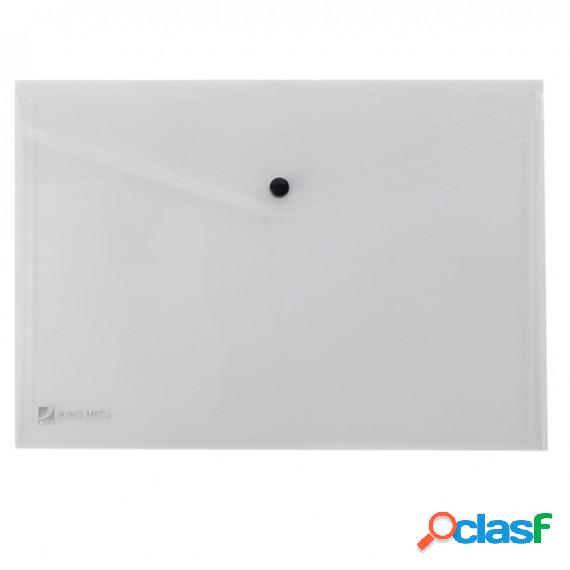 Busta con bottone Pull - 21x29,7 cm - trasparente - King Mec