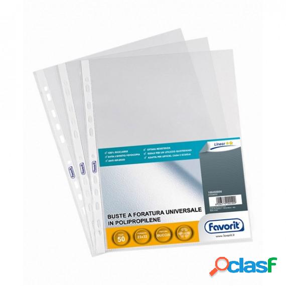 Buste forate Special PP - Linear - buccia - 23x33 cm -