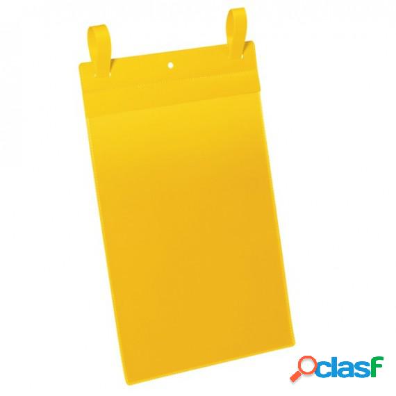 Buste identificazione con fascette - A4 verticale - giallo -