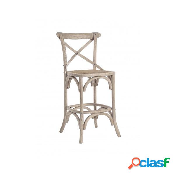 CONTEMPORARY STYLE - Sgabello bar cross grigio naturale,