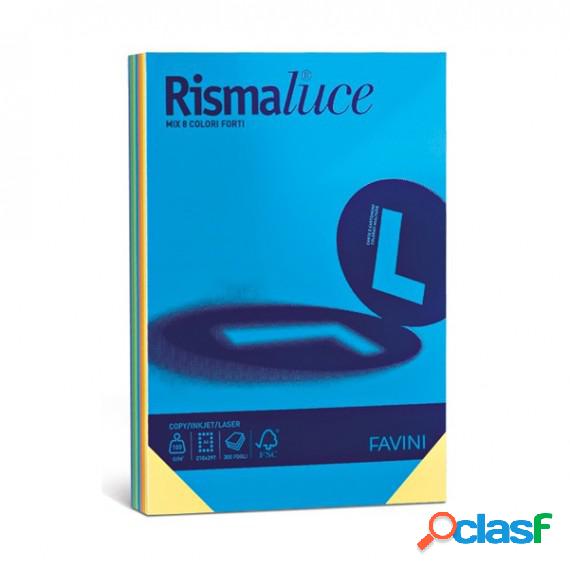 Carta Rismaluce - A3 - 90 gr - mix 8 colori - Favini - conf.