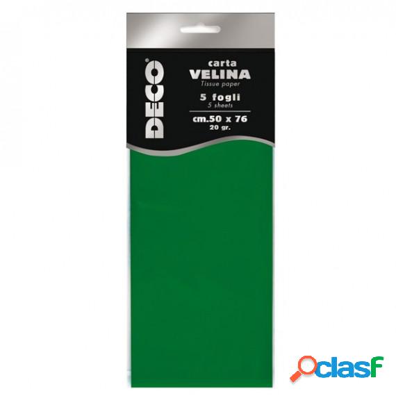 Carta velina - 20 gr - 50 x 76 cm - verde chiaro - Deco -