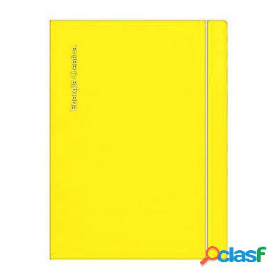Cartellina Scatto 3 lembi formato A4 dorso 1 cm gialla