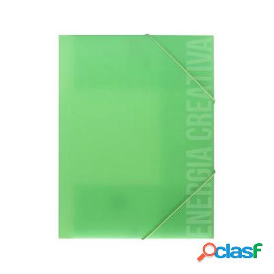 Cartellina Scatto 3 lembi formato A4 verde