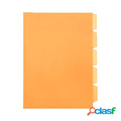 Cartellina Scatto a L con 5 divisori formato A4 arancione