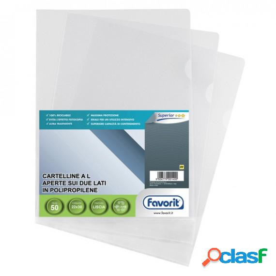 Cartelline a L Pratic - Superior - PPL - liscio - 22x30 cm -