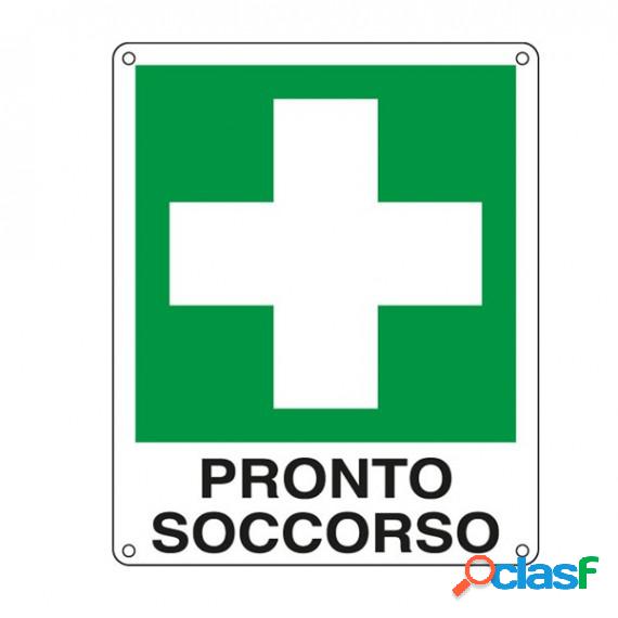 Cartello segnalatore - 12x14,5 cm - PRONTO SOCCORSO -