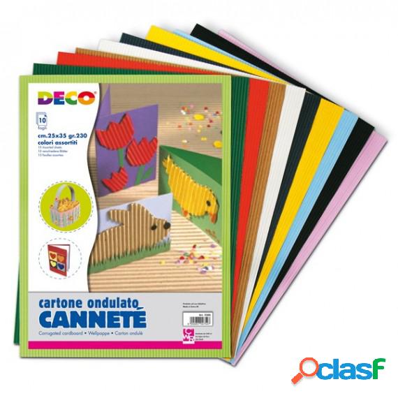 Cartoncino ondulato CannetE 2200 - 25 x 35 cm - colori
