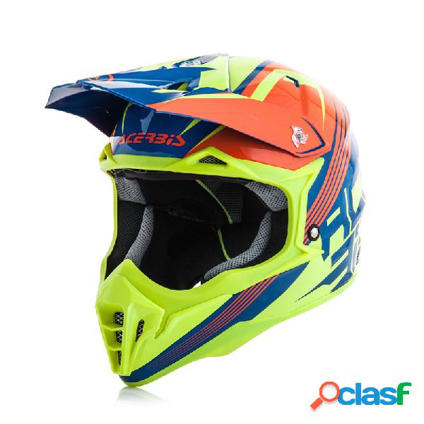 Casco cross Acerbis Impact 3.0 in fibra Arancio giallo Fluo