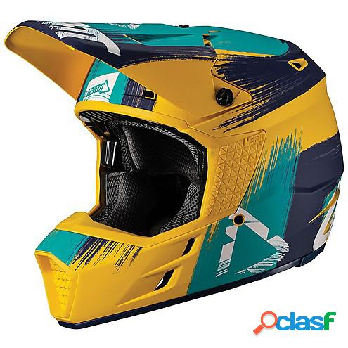 Casco cross Leatt GPX 3.5 V19.1 Oro Verde Acqua