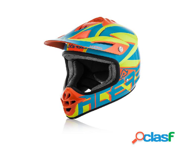 Casco cross bambino Acerbis Impact Junior 3.0 blu arancio