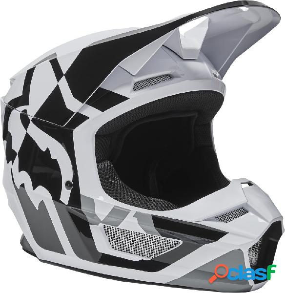 Casco cross bambino Fox Racing V1 LUX Nero Bianco