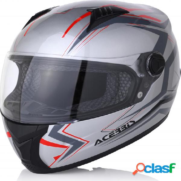 Casco integrale Acerbis FS-807 Argento Rosso