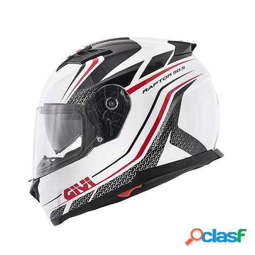 Casco integrale Givi 50.5 Tridion Raptor Bianco Nero Rosso