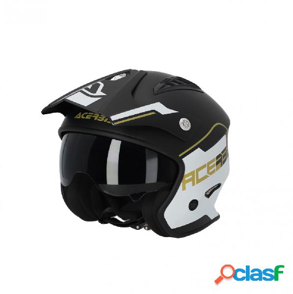 Casco jet Acerbis ARIA Bianco Nero Oro