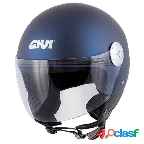 Casco jet Givi 10.7 MINI-J SOLID COLOR Blu Scuro Opaco