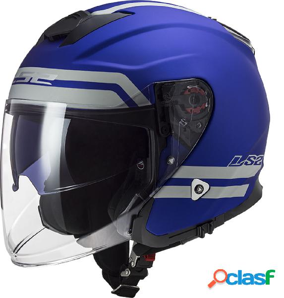 Casco jet LS2 OF521 INFINITY HYPER in fibra Blu opaco