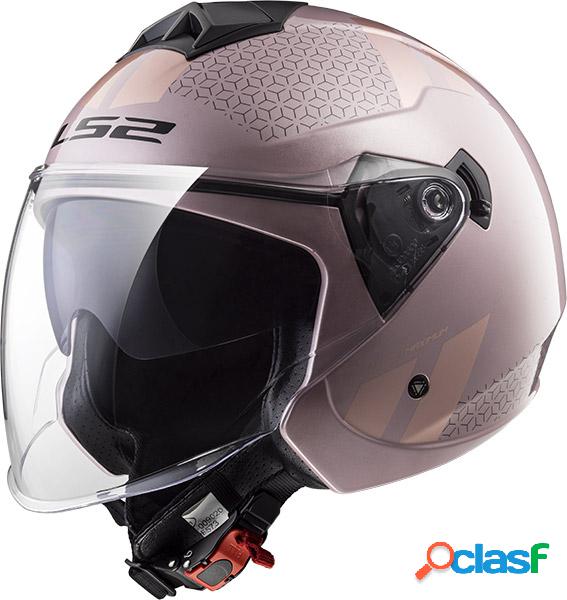 Casco jet LS2 OF573 TWISTER COMBO Rosa chiaro