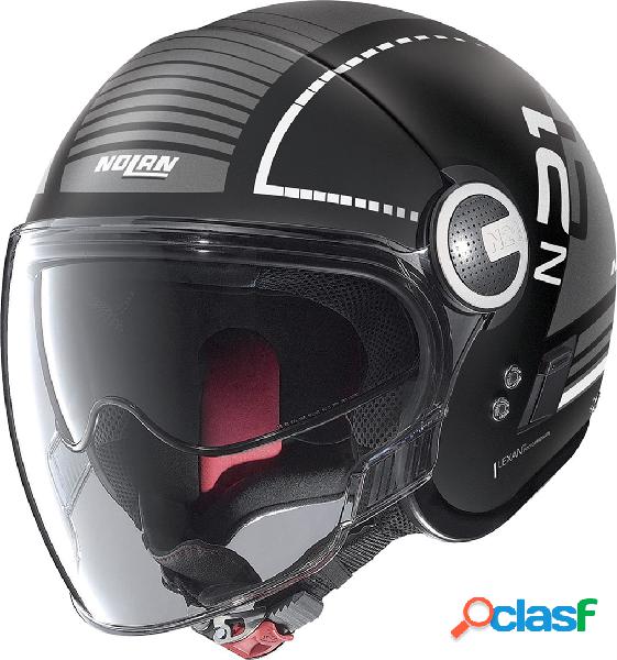 Casco jet Nolan N21 VISOR RUNABOUT Nero opaco Grigio Bianco