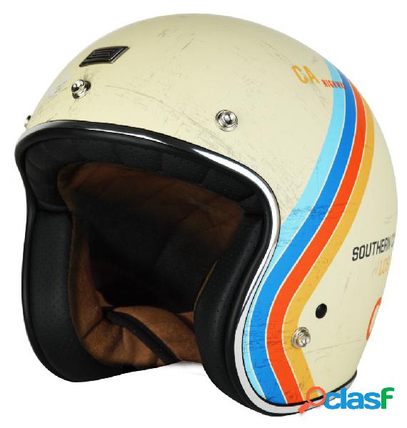 Casco jet Origine Primo Pacific Beige Arancio Blu Opaco