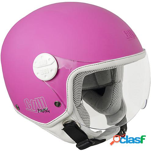 Casco jet bambino CGM Havana Smile con adesivi Fucsia Opaco