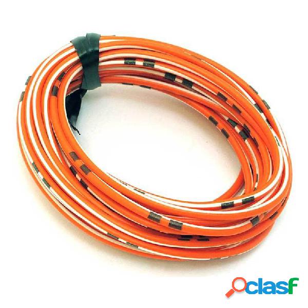 Cavo elettrico 0.82mm arancione/bianco 4mt