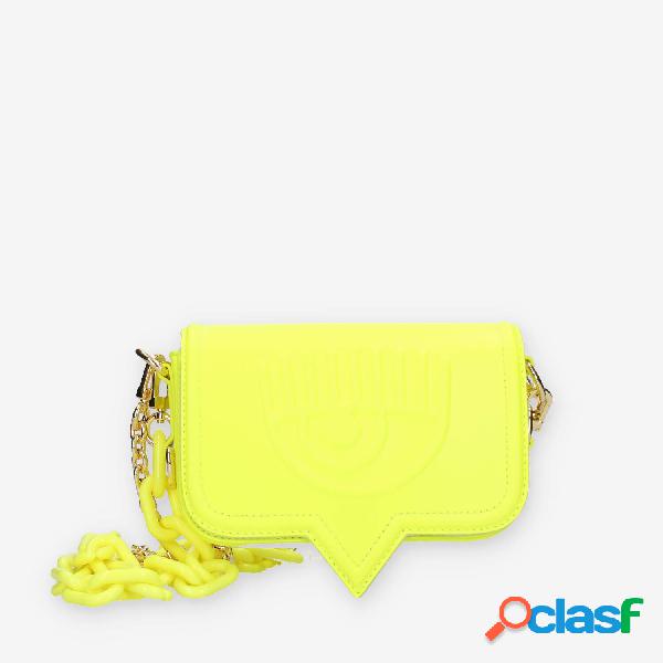 Chiara Ferragni Borsa piccola a tracolla giallo fluo