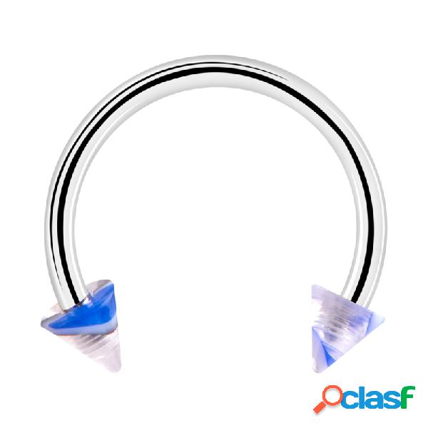 Circular barbell con coni Acciaio chirurgico 316L/Acrilico
