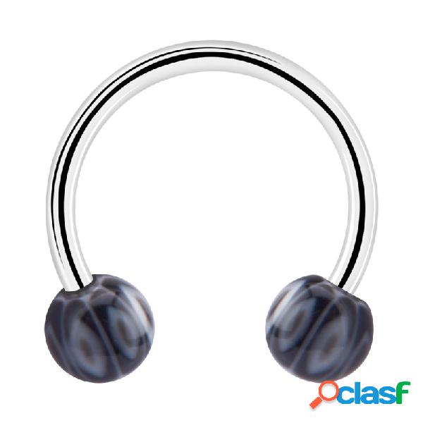 Circular barbell con palline Acciaio chirurgico